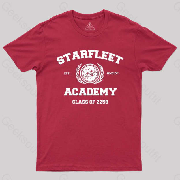 Starfleet Acadmey Class Of 2258 White T-Shirt Red / S
