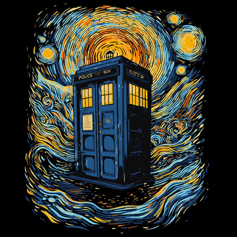 Starry Blue Box Nerd T-Shirt
