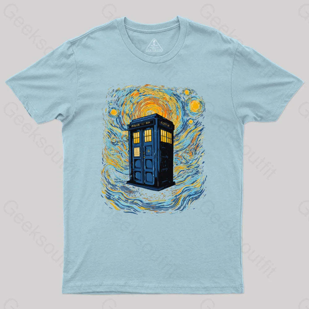 Starry Blue Box Nerd T-Shirt Light / S