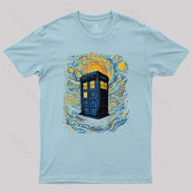 Starry Blue Box Nerd T-Shirt Light / S