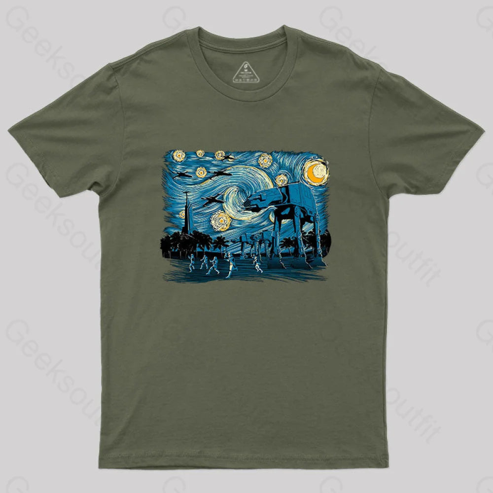 Starry Scarif T-Shirt Army Green / S