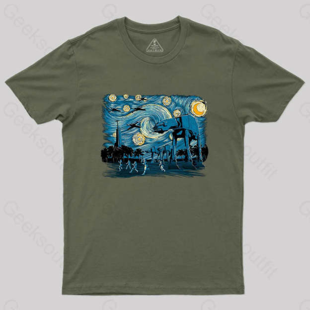 Starry Scarif T-Shirt Army Green / S