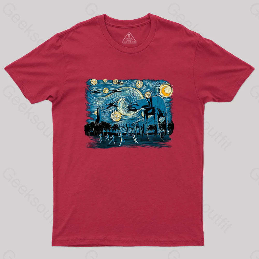 Starry Scarif T-Shirt Red / S