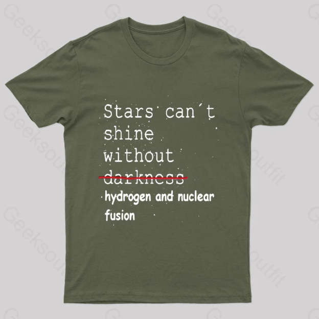 Stars Can’t Shine Nerd T-Shirt Army Green / S