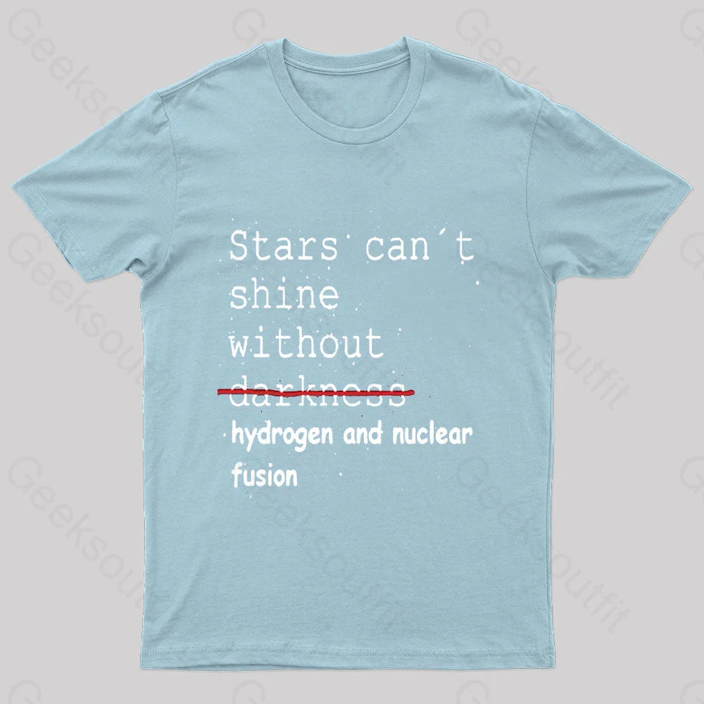 Stars Can’t Shine Nerd T-Shirt Light Blue / S