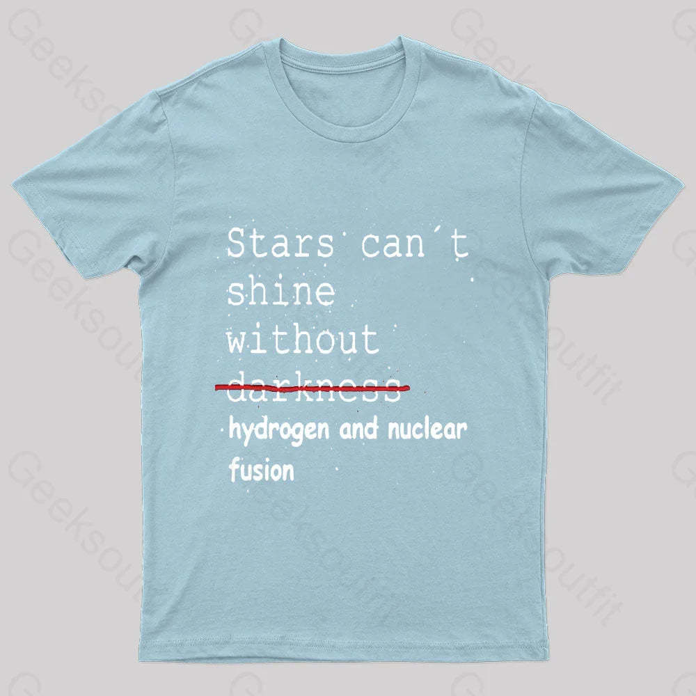 Stars Can’t Shine Nerd T-Shirt Light Blue / S