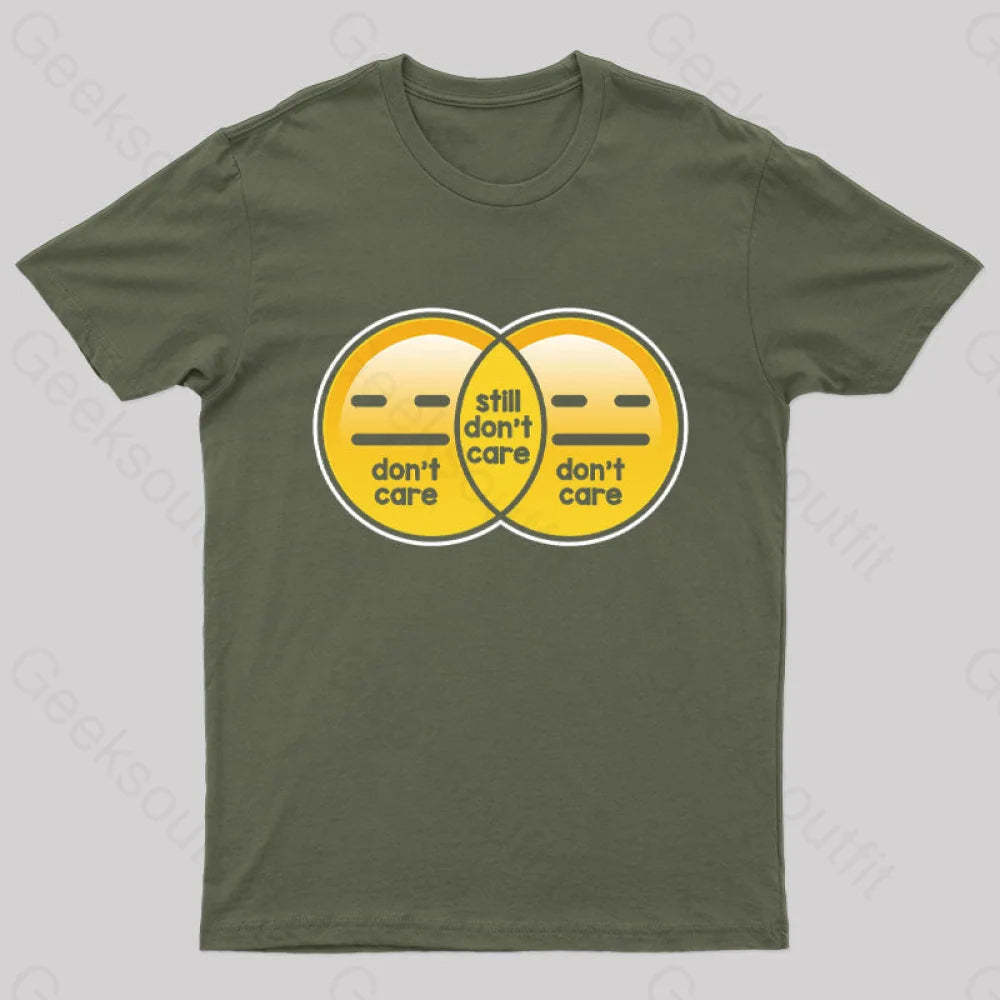 Still Don’t Care Nerd T-Shirt Army Green / S