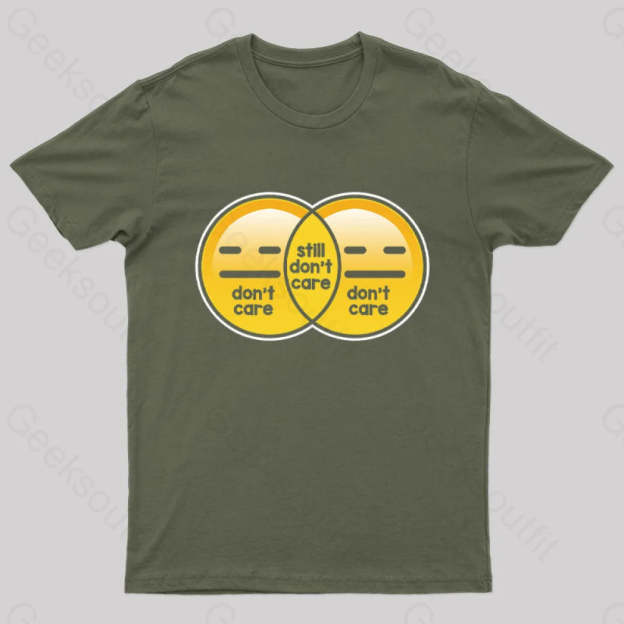 Still Don’t Care Nerd T-Shirt Army Green / S