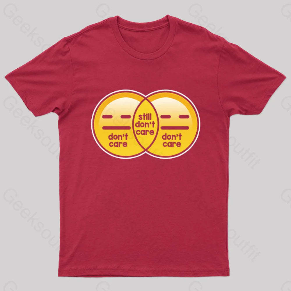 Still Don’t Care Nerd T-Shirt Red / S