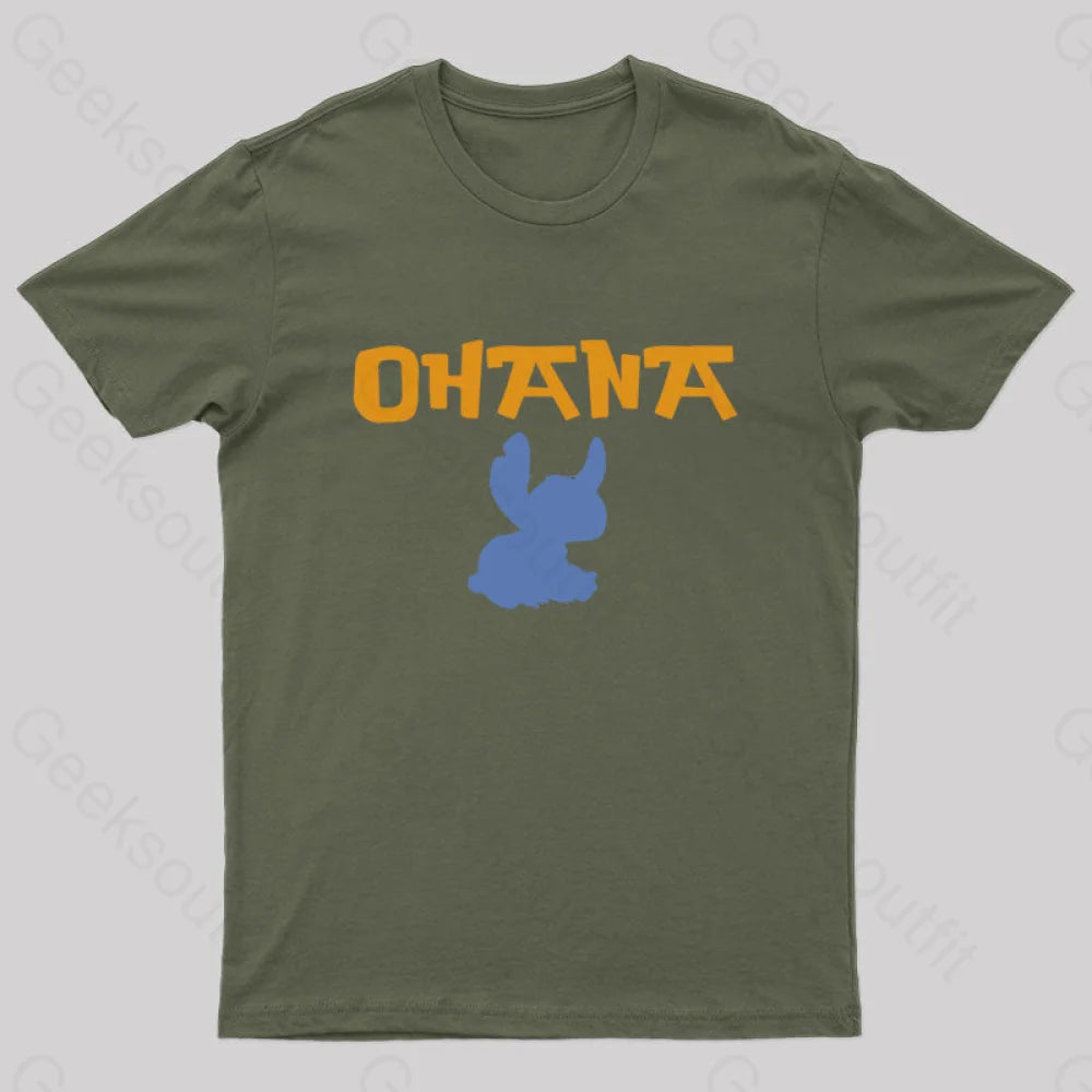Stitch Nerd T-Shirt Army Green / S