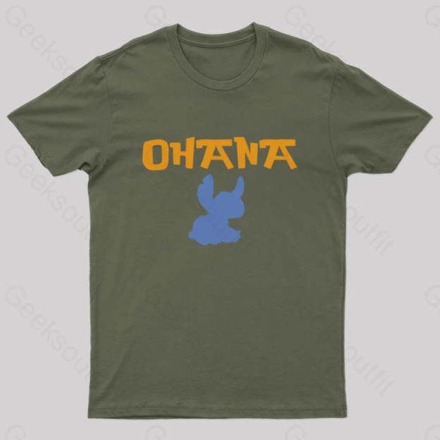 Stitch Nerd T-Shirt Army Green / S