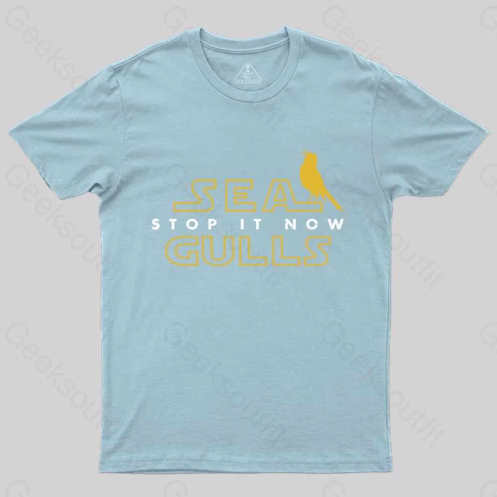 Stop It Now T-Shirt Light Blue / S Yc