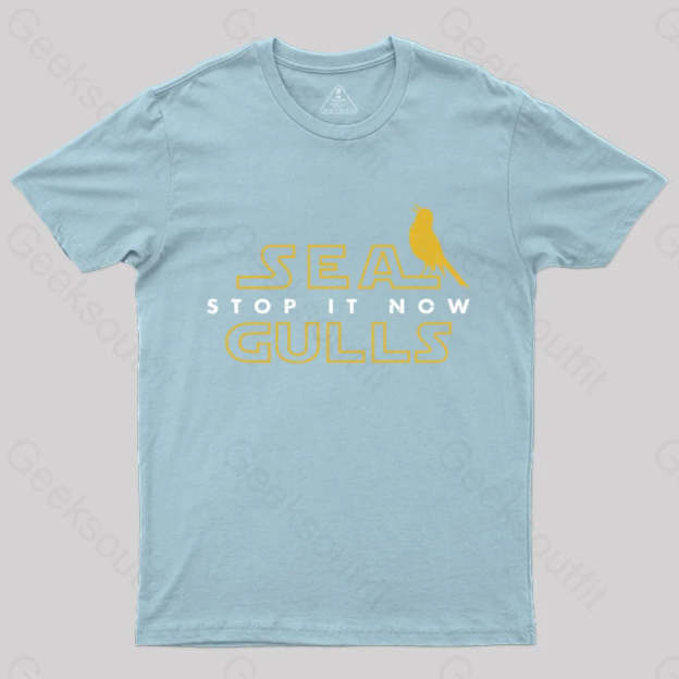 Stop It Now T-Shirt Light Blue / S Yc