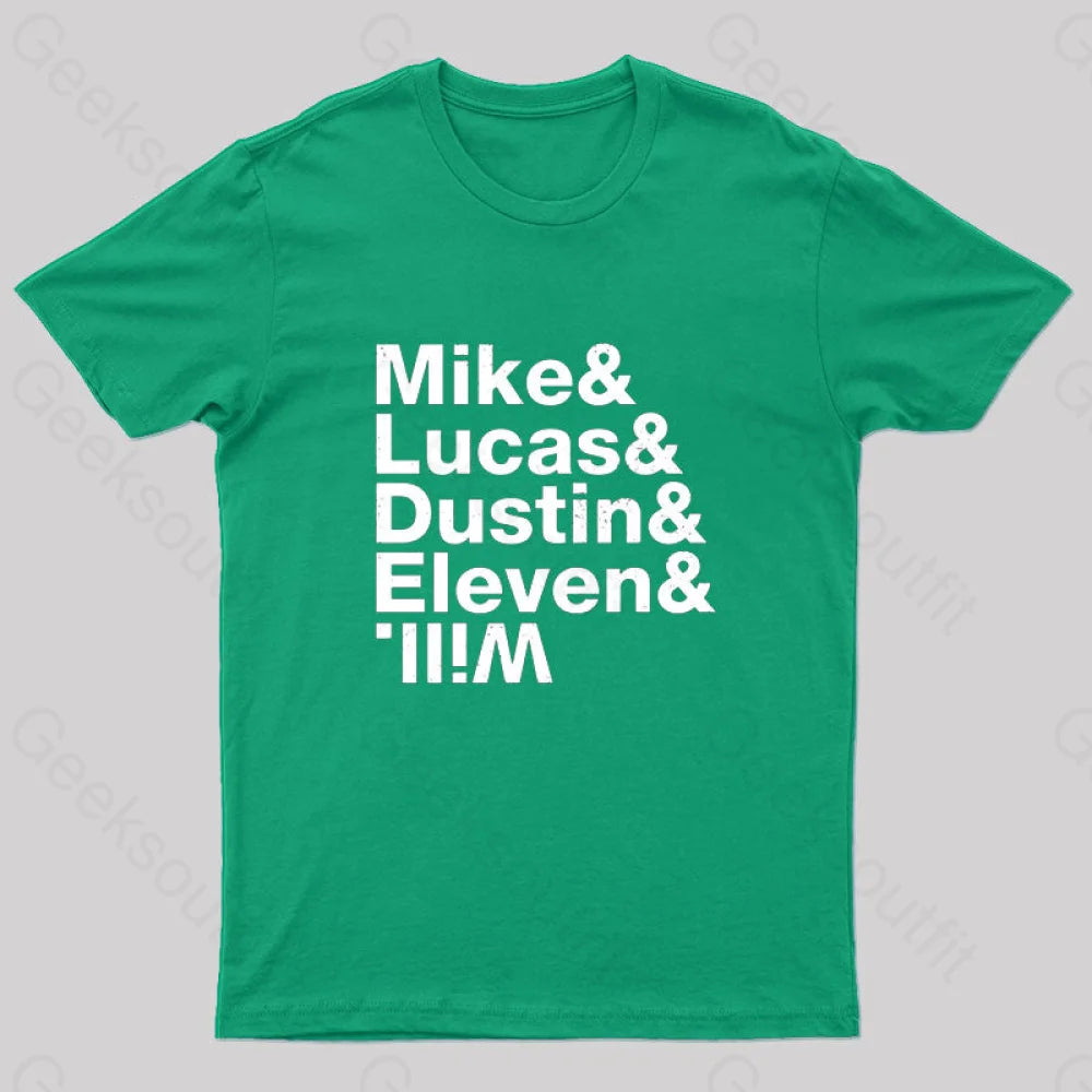 Stranger Kids Geek T-Shirt Green / S