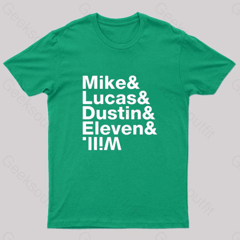 Stranger Kids Geek T-Shirt Green / S