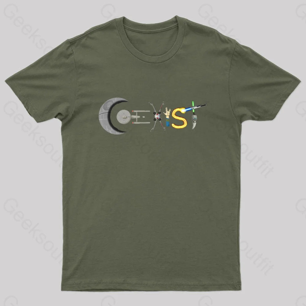 Stream Of Conscious T-Shirt Army Green / S
