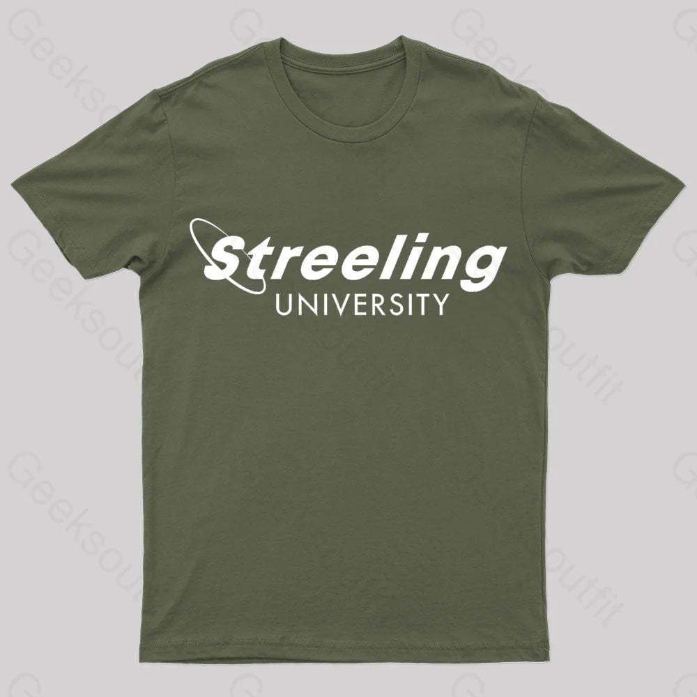 Streeling University Nerd T-Shirt Army Green / S