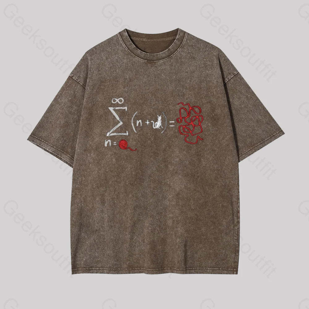 String Theory Geek Washed T-Shirt Coffee / S
