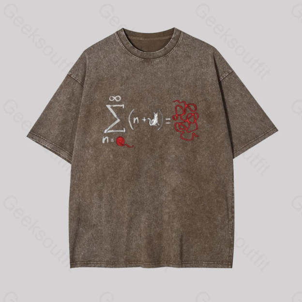 String Theory Geek Washed T-Shirt Coffee / S