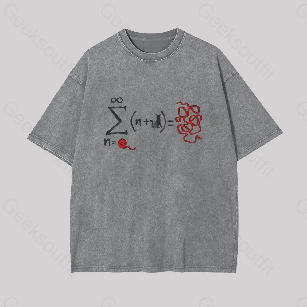 String Theory Geek Washed T-Shirt Grey / S