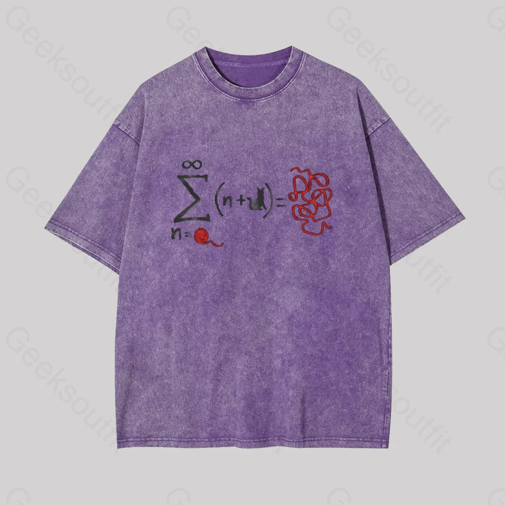 String Theory Geek Washed T-Shirt Purple / S