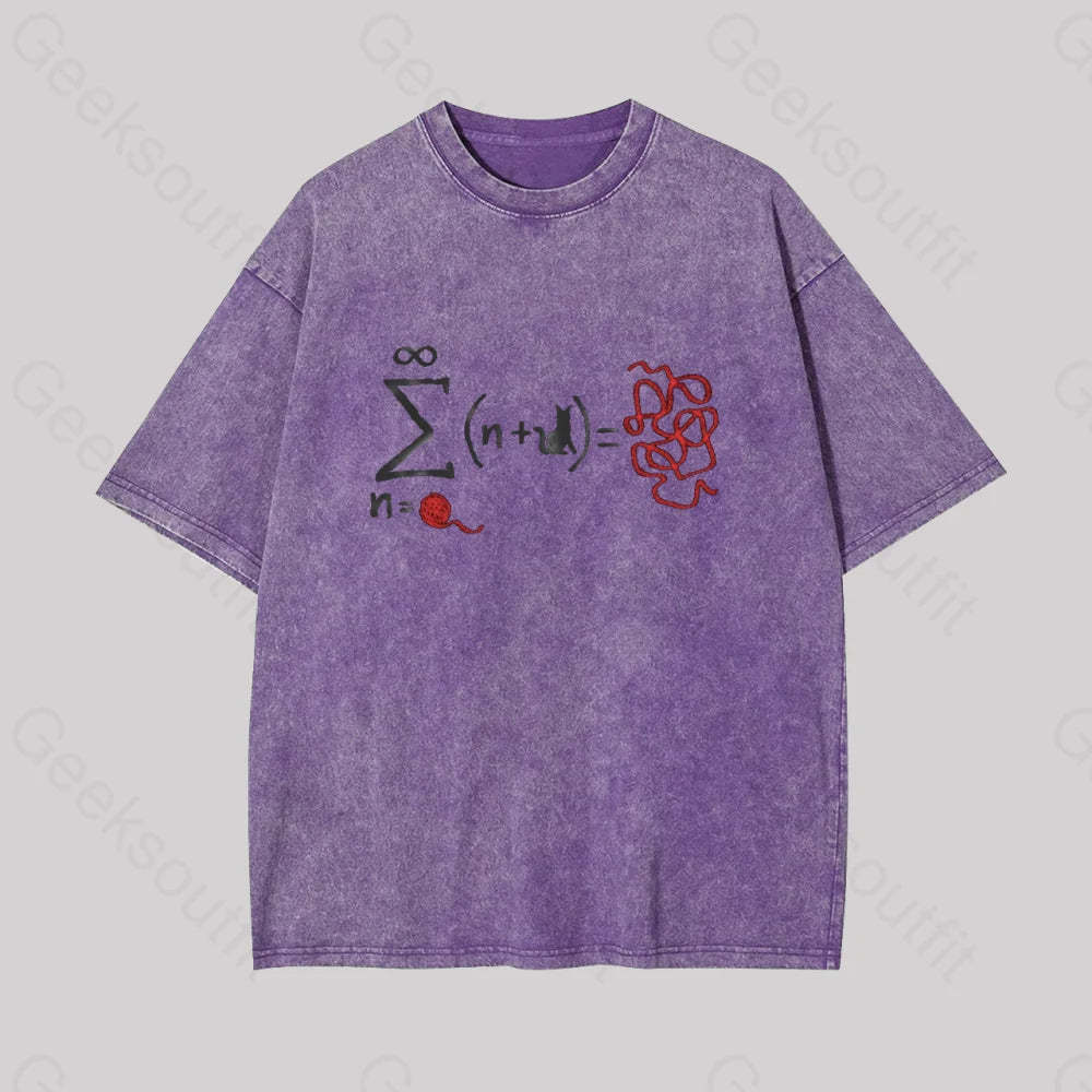 String Theory Geek Washed T-Shirt Purple / S