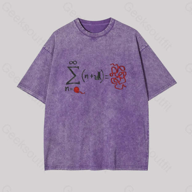 String Theory Geek Washed T-Shirt Purple / S