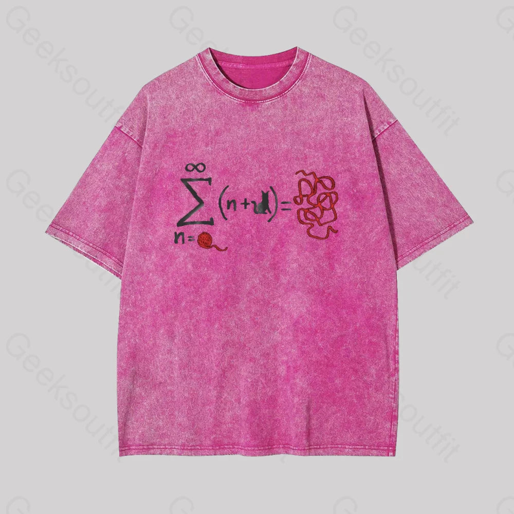 String Theory Geek Washed T-Shirt Rose Red / S