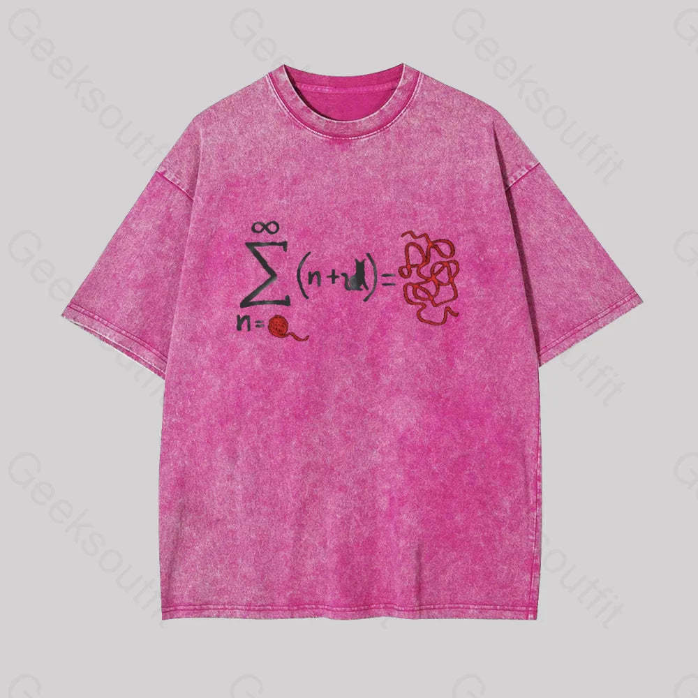 String Theory Geek Washed T-Shirt Rose Red / S