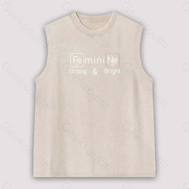 Strong And Bright Unisex Washed Tank Apricot / S
