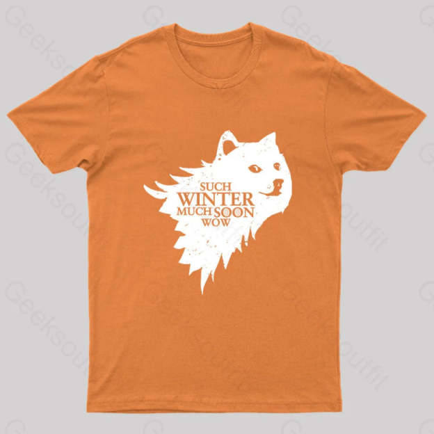 Such Winter Much Soon Wow T-Shirt Orange / S