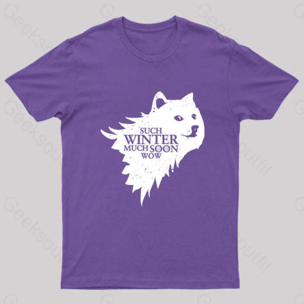 Such Winter Much Soon Wow T-Shirt Purple / S