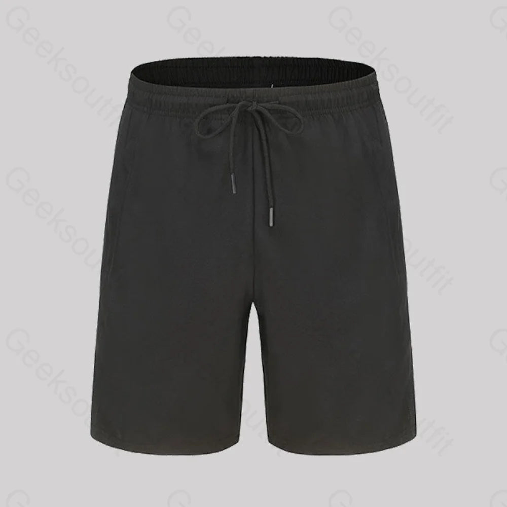 Summer Breathable Basic Quick-Drying Geek Shorts Black / M