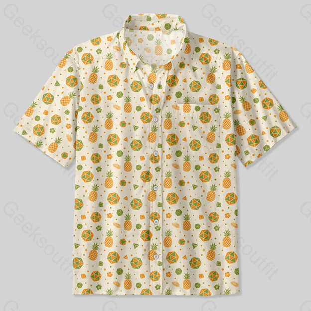 Summer Pineapple Dnd Button Up Pocket Shirt Up / S Bus621 Yc