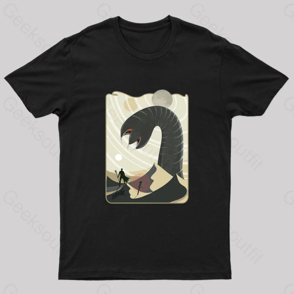 Summoning The Worm Geek T-Shirt Black / S
