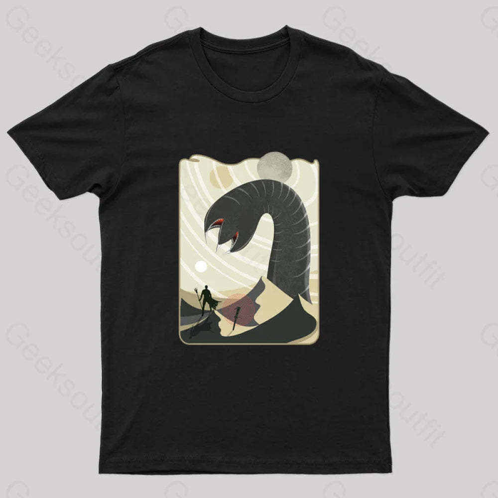 Summoning The Worm Geek T-Shirt Black / S