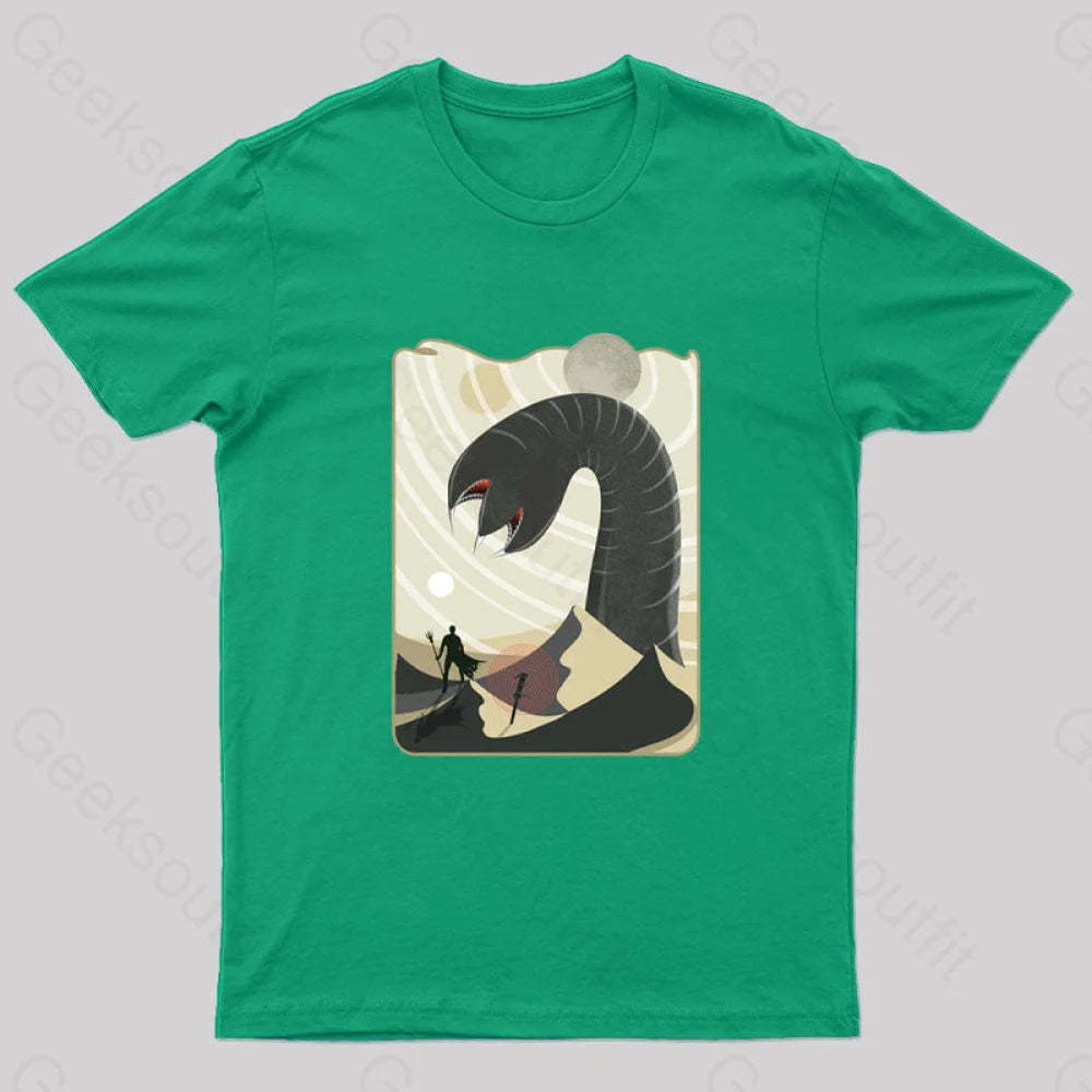 Summoning The Worm Geek T-Shirt Green / S