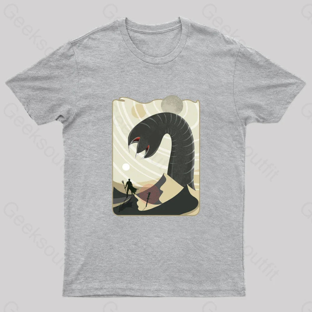 Summoning The Worm Geek T-Shirt Grey / S