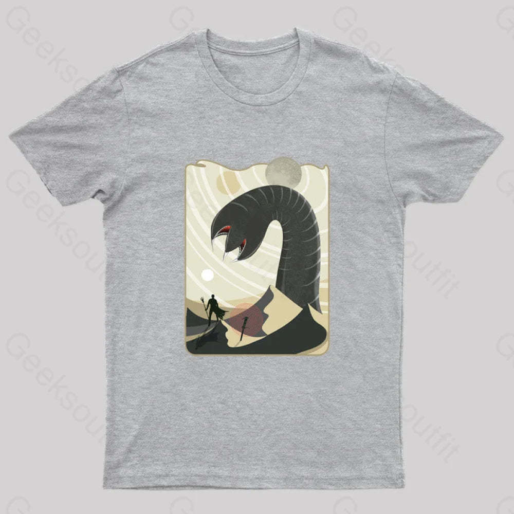 Summoning The Worm Geek T-Shirt Grey / S