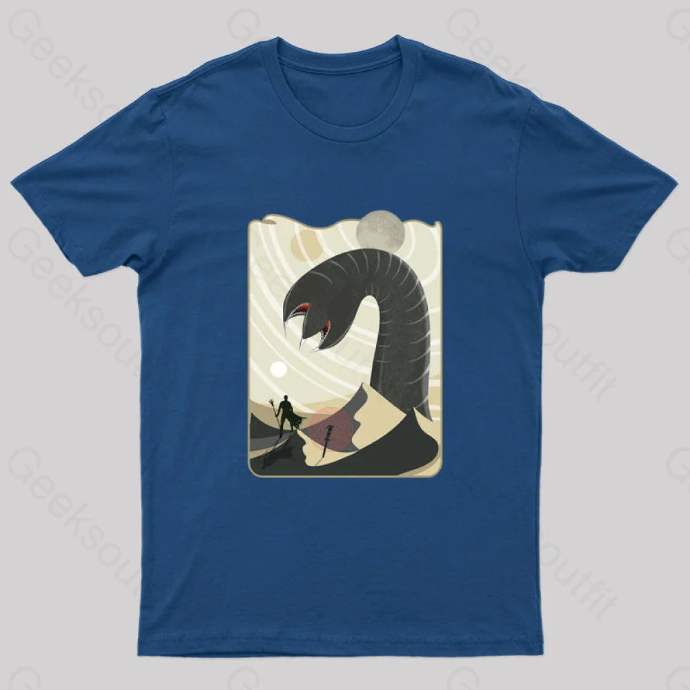 Summoning The Worm Geek T-Shirt Navy / S