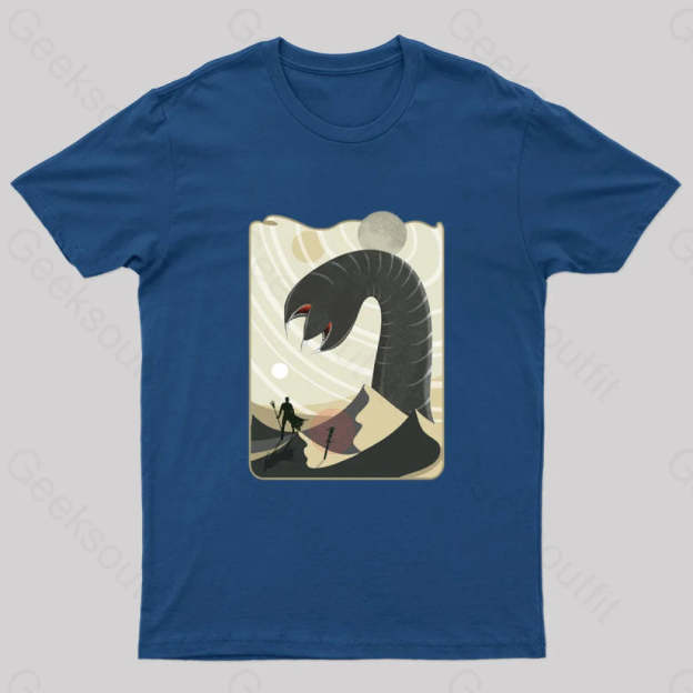 Summoning The Worm Geek T-Shirt Navy / S