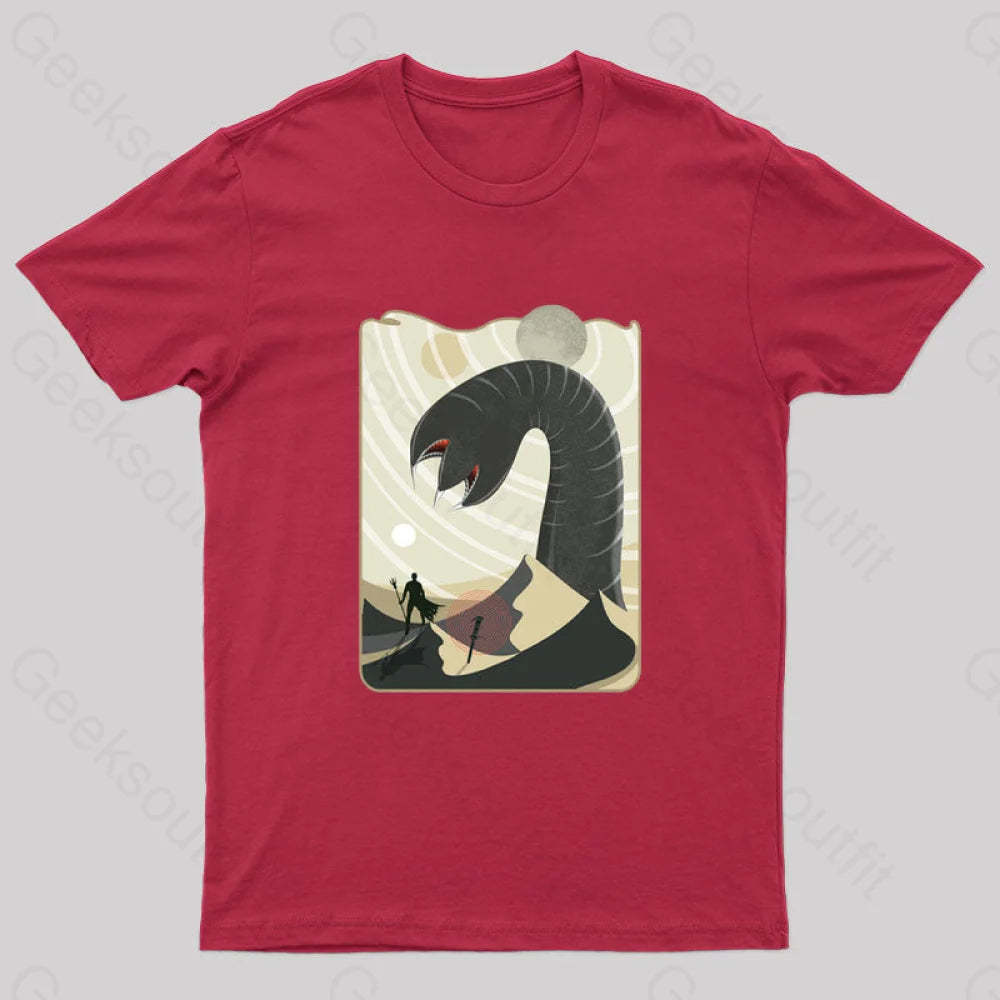 Summoning The Worm Geek T-Shirt Red / S