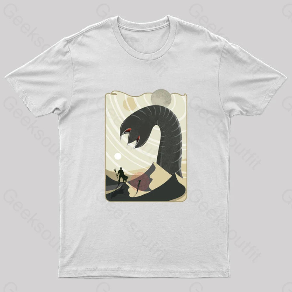 Summoning The Worm Geek T-Shirt White / S