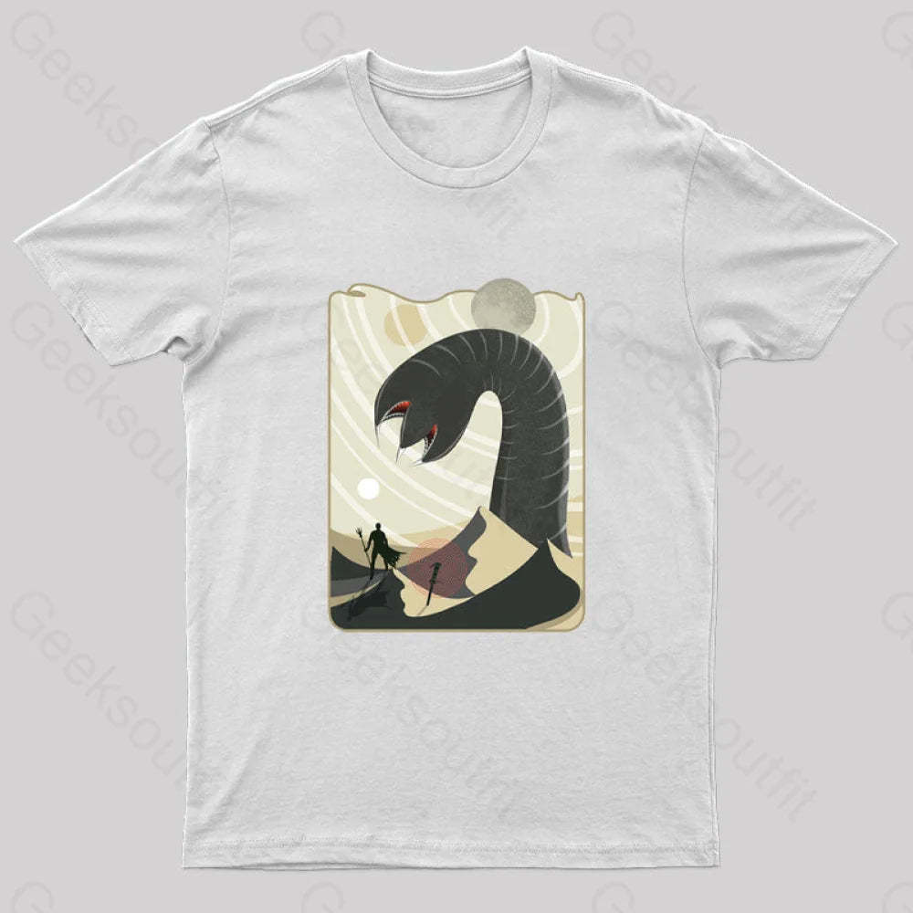 Summoning The Worm Geek T-Shirt White / S