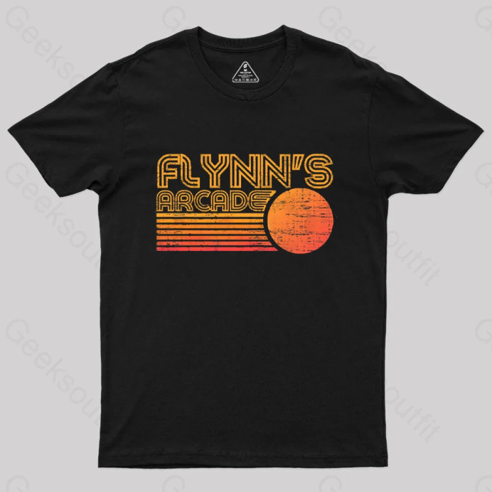 Sunset Flynns Arcade T-Shirt Black / S