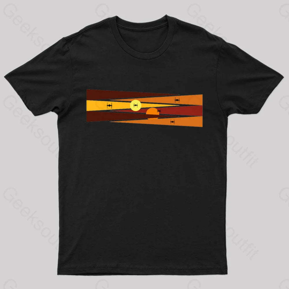 Sunset Nerd T-Shirt Black / S
