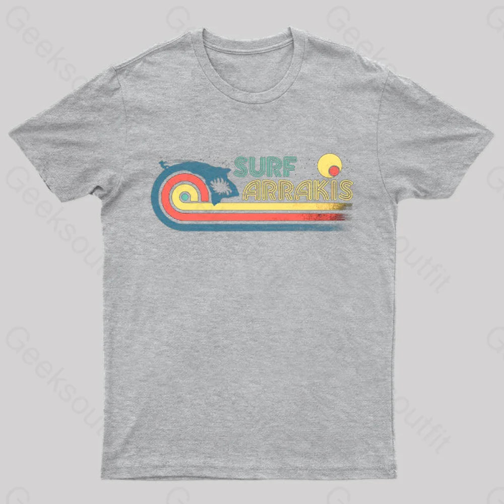 Surfs Up Geek T-Shirt Grey / S