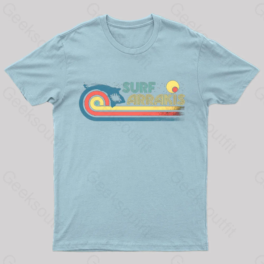Surfs Up Geek T-Shirt Light Blue / S