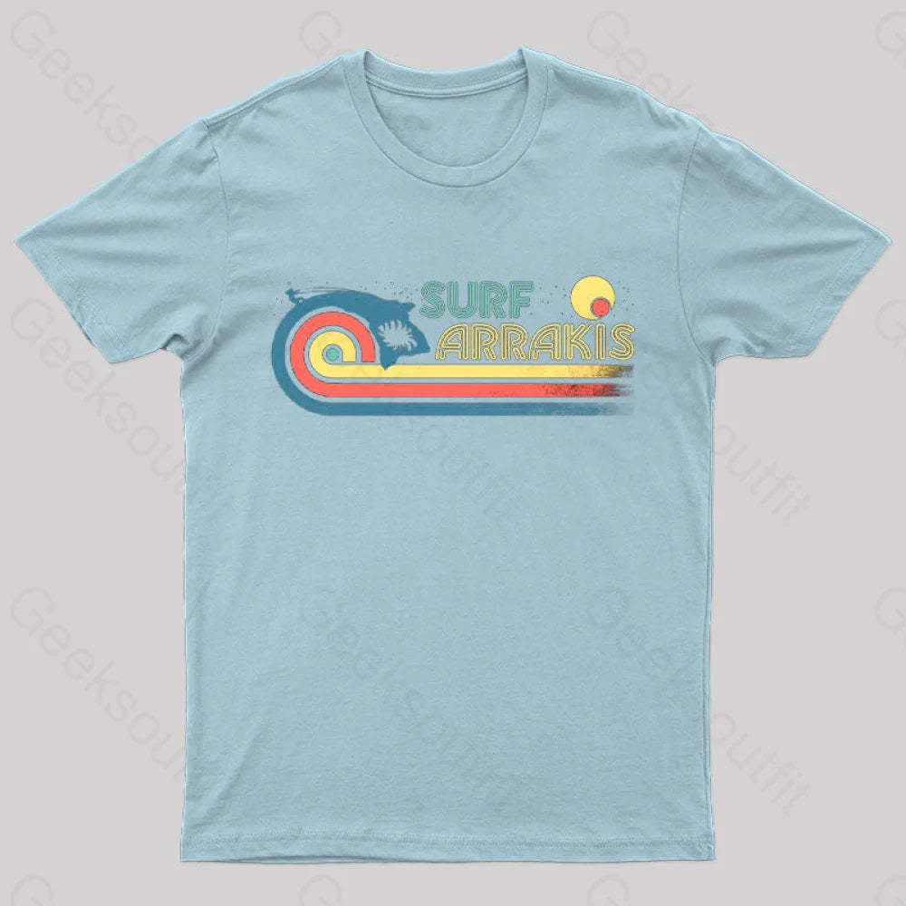 Surfs Up Geek T-Shirt Light Blue / S