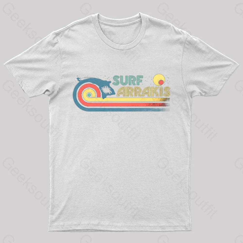 Surfs Up Geek T-Shirt White / S